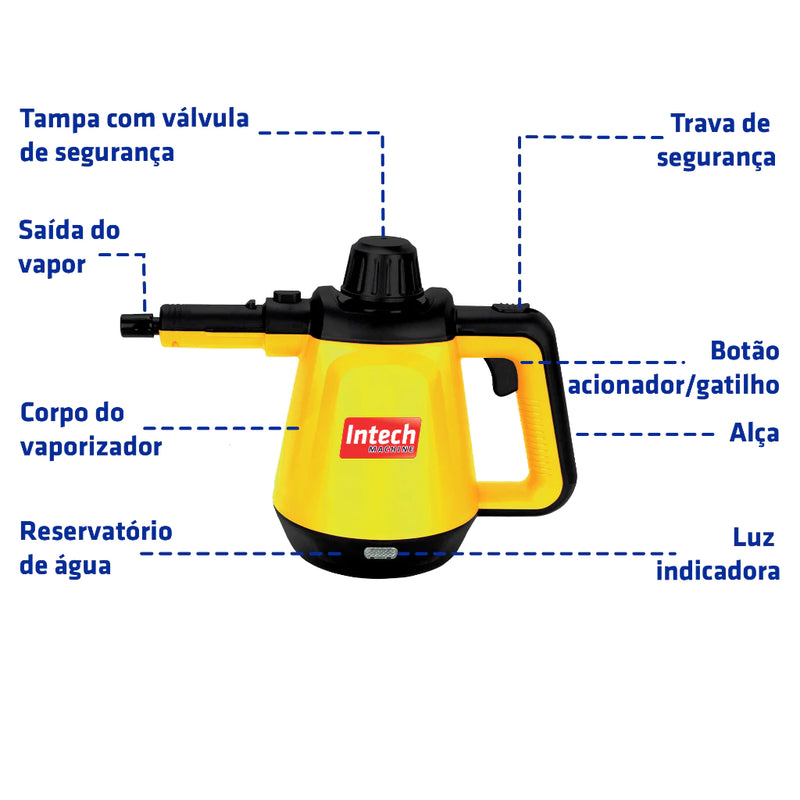 Vaporizador E Higienizador 1200w Vapor Top Clean Intech Machine
