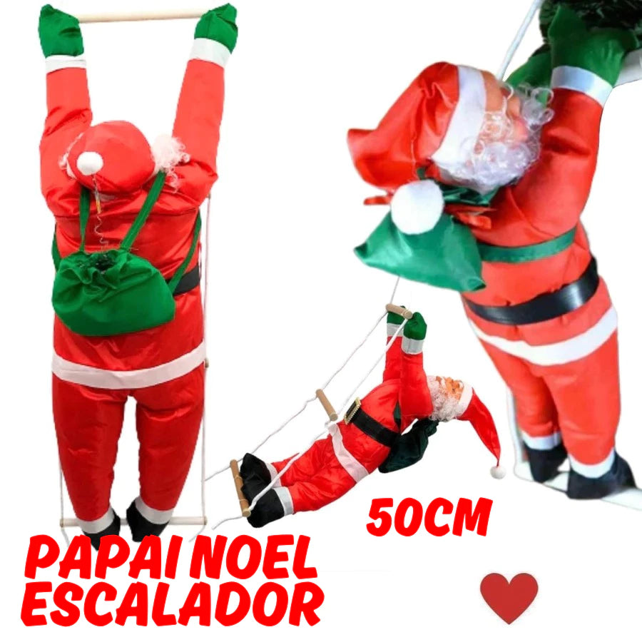 Papai Noel  Escalador Subindo Escada