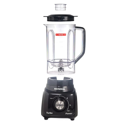 Liquidificador Mondial Turbo Power L-99 FB Preto com Filtro 3 Velocidades 550W - 220V