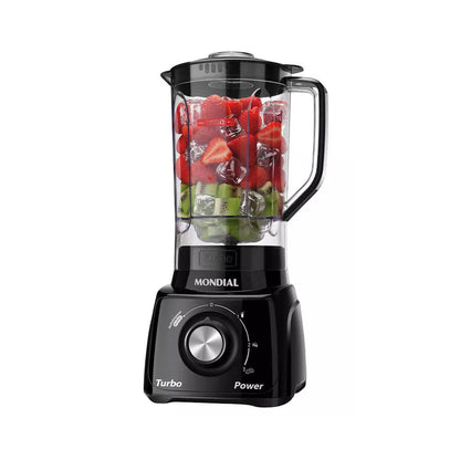 Liquidificador Mondial Turbo Power L-99 FB Preto com Filtro 3 Velocidades 550W - 220V