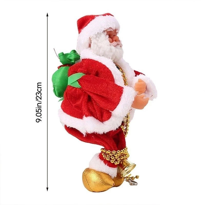Papai Noel Subindo Na Corda Decoração Elétrica Automática
